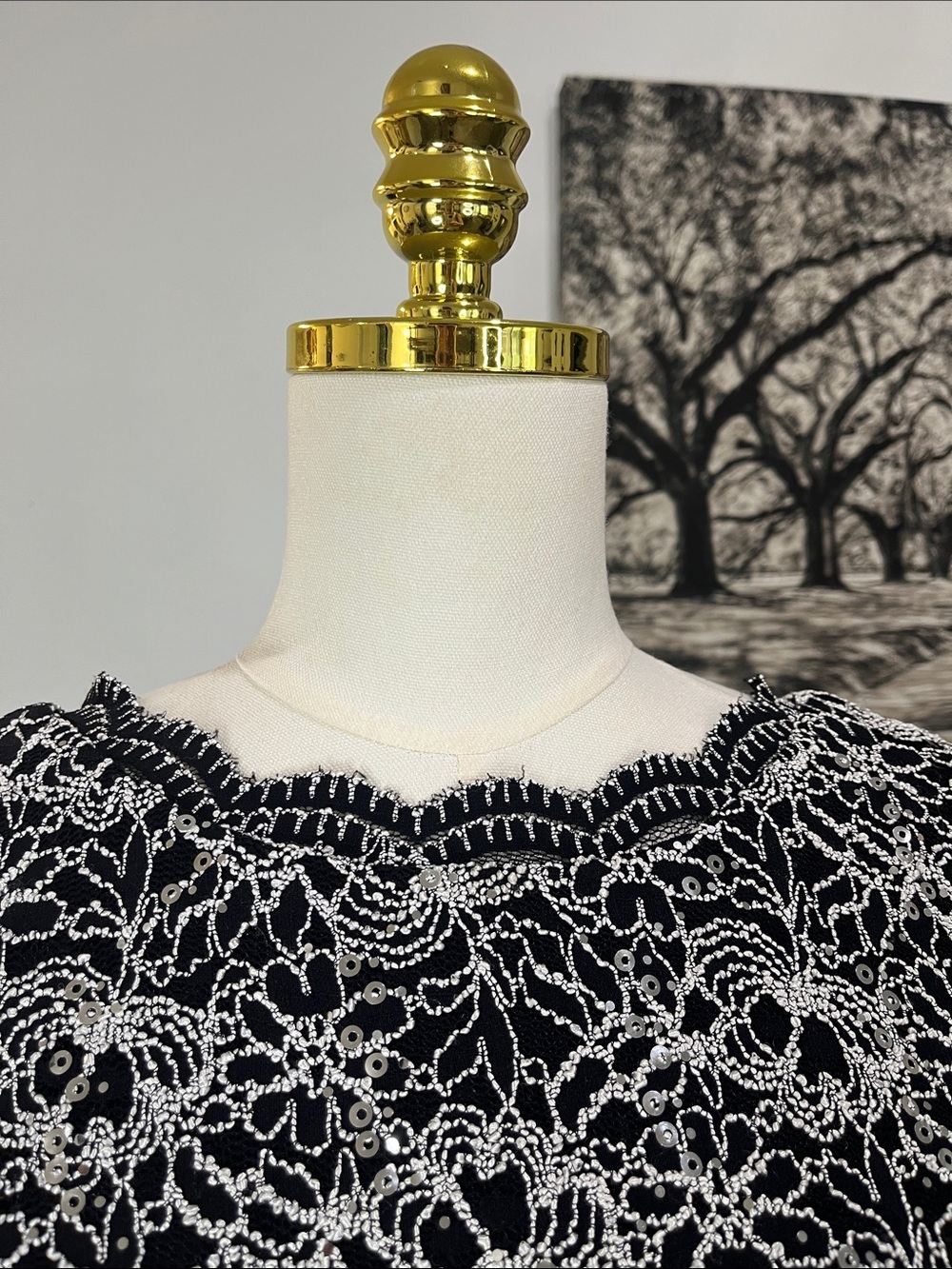 Alex Evenings Black Evening Dress size 10 - Picture 9 of 17